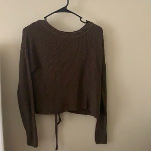 An olive sweater from lucky brand with tie on back